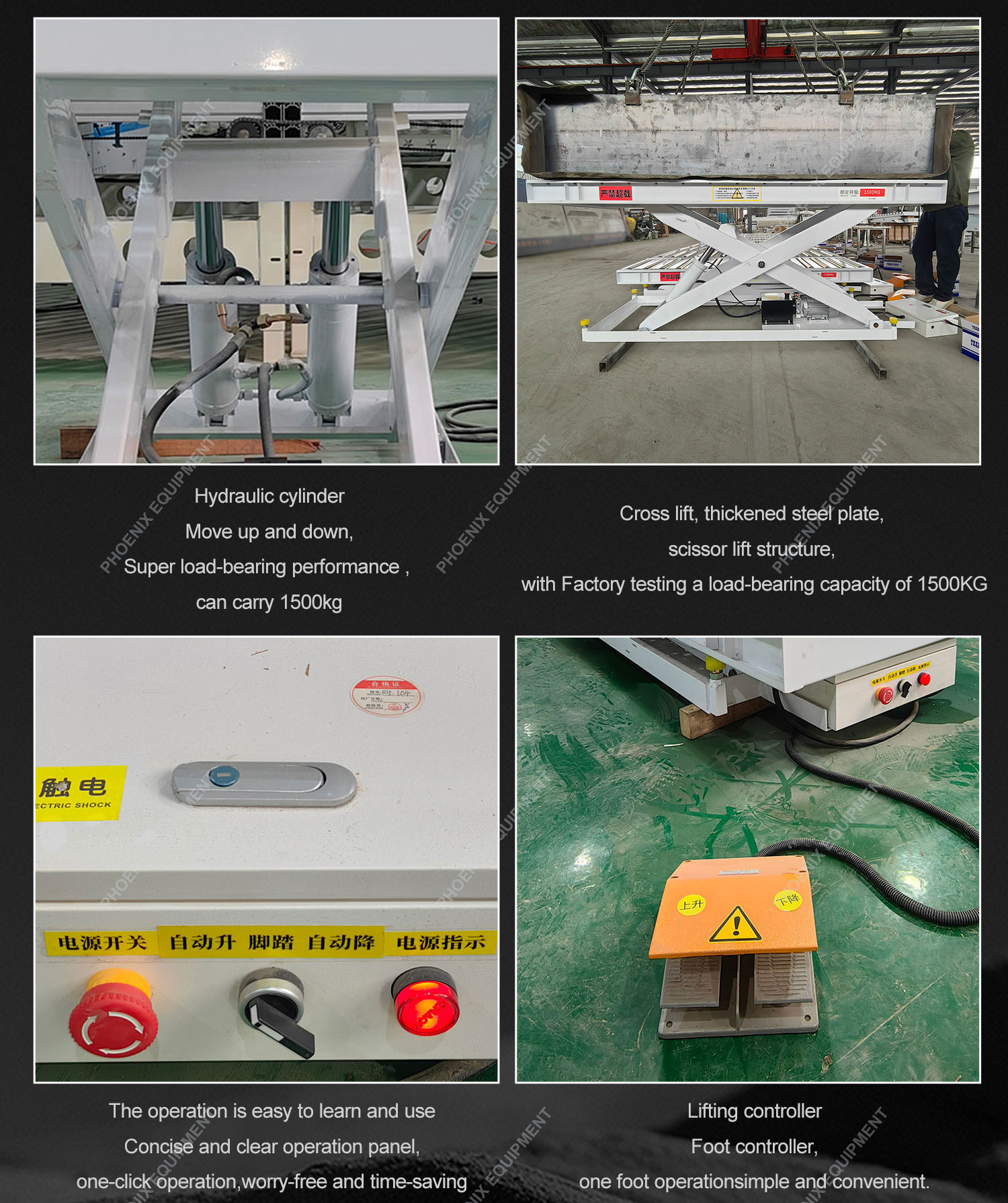 Electric Hydraulic Scissor Lift Tables Customized for Load and Unload in 2500*720mm Size