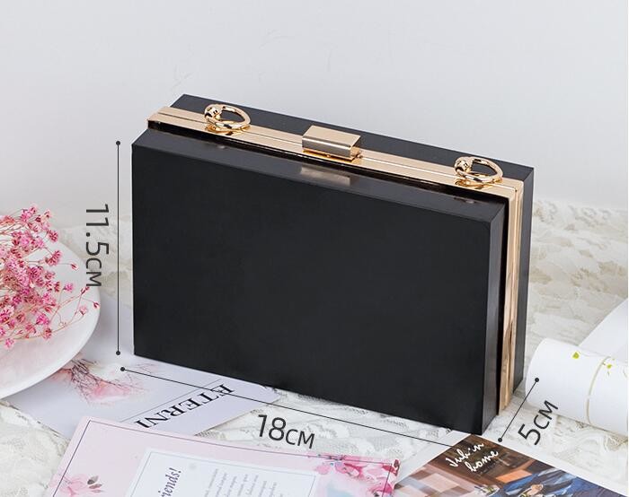 Square Closure Evening Handbag DIY Clutch Frame With Box