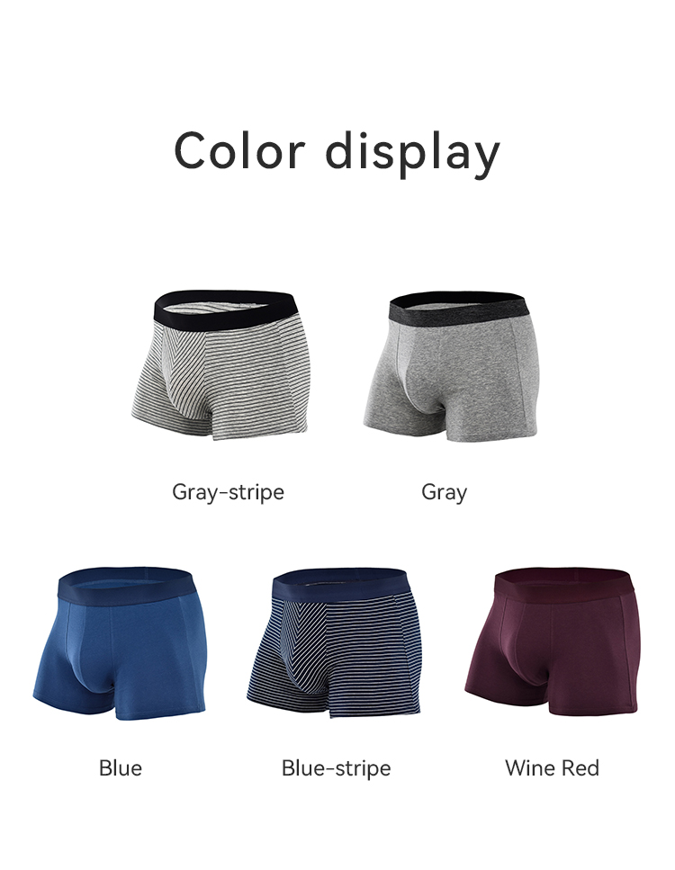 Knitted Men Boxer Shorts Breathable Soft Boxers Male Cotton Underwear
