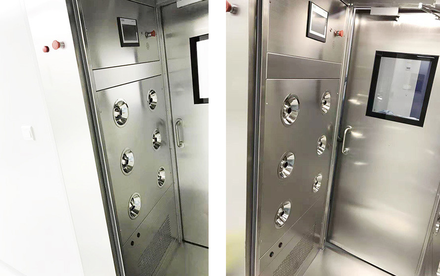 SS304 Cleanroom Air Shower Mist Shower For Pharmaceutical Factory With Nozzles