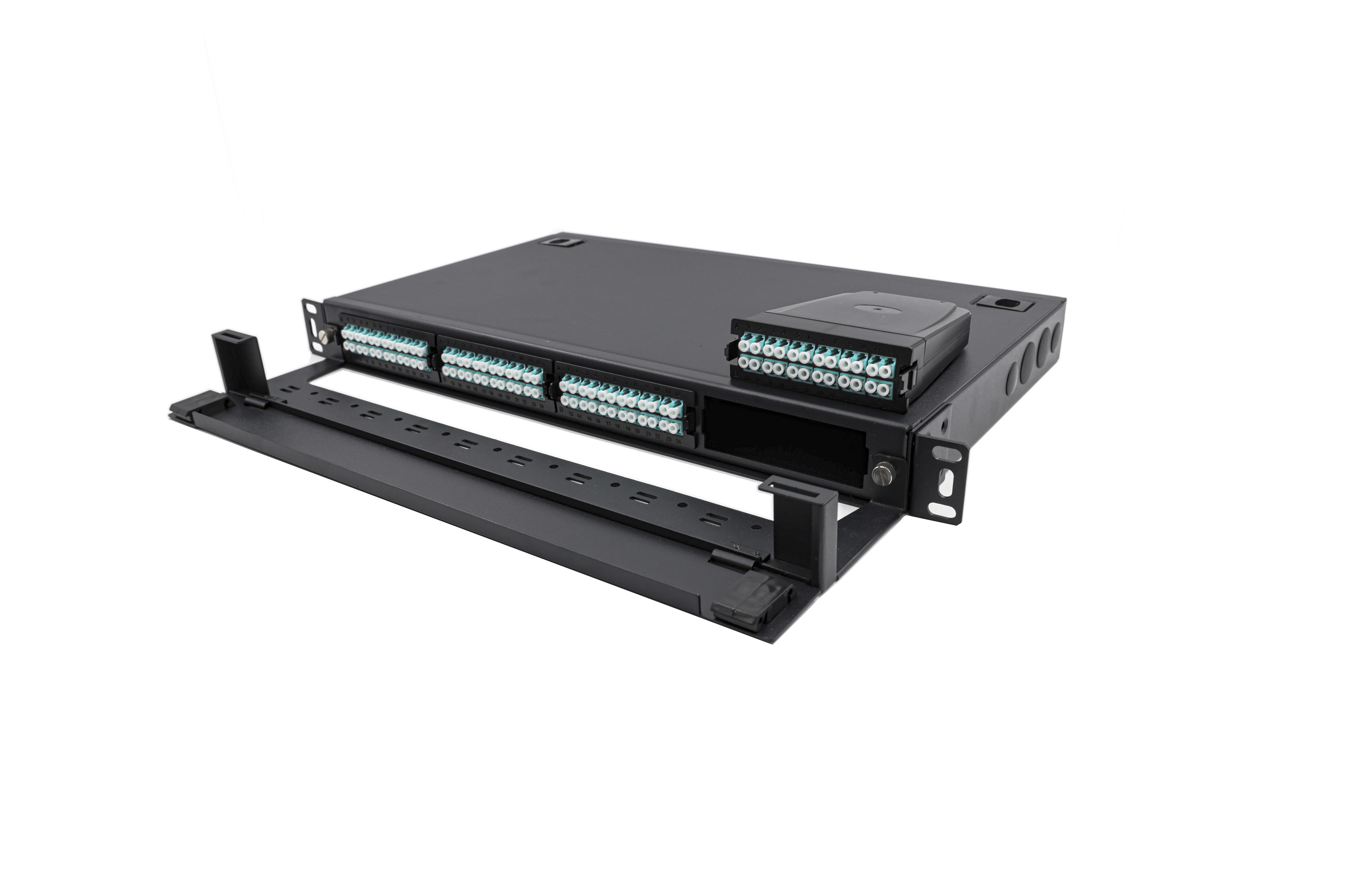 1U 19 Inch 96 Core Rack Mount MPO Patch Panel For Data Center