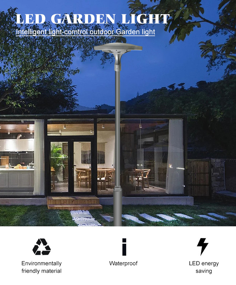 30W LED Garden Lamp Post Light IP65 500x500x350MM 140-76MM 3-6M