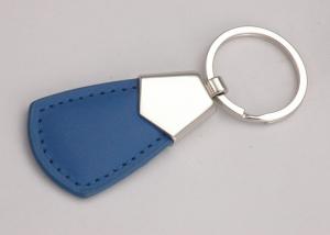 Buy cheap Red Color PU Leather Key Chains Blue Personalized Custom Printing Logo product