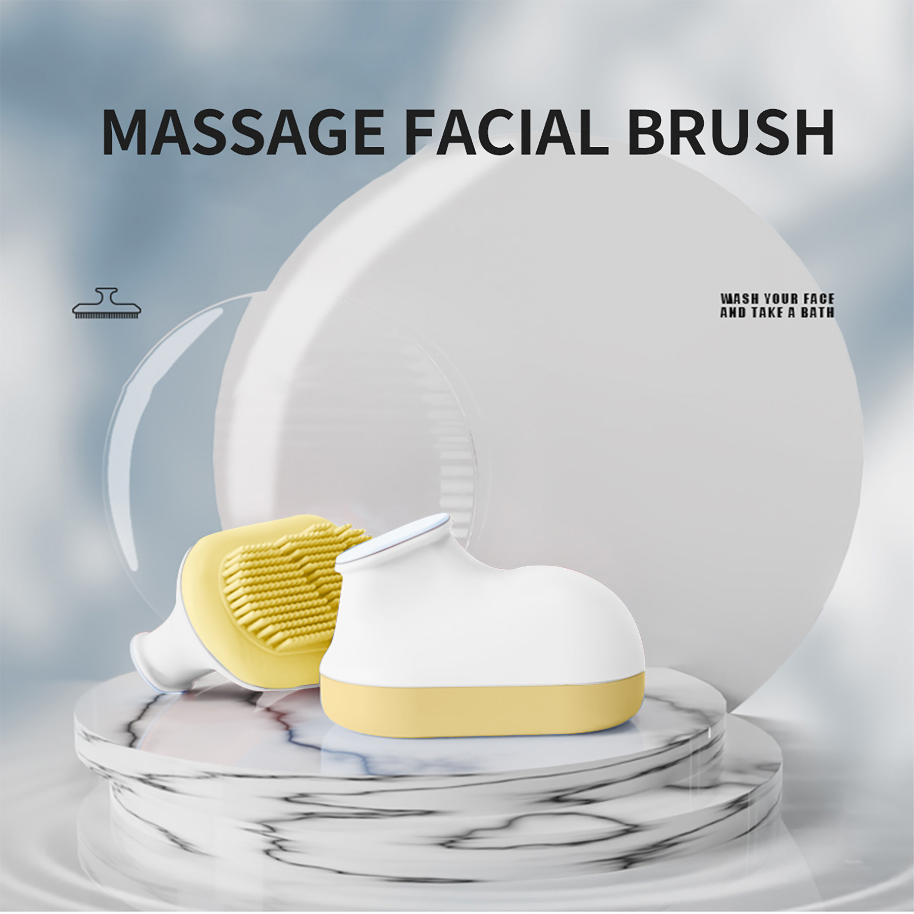 Silicone Ice Facial Cleaning Brush Ice Roller For Face And Eye , Silicone Ice Cube Mold For Face Beauty