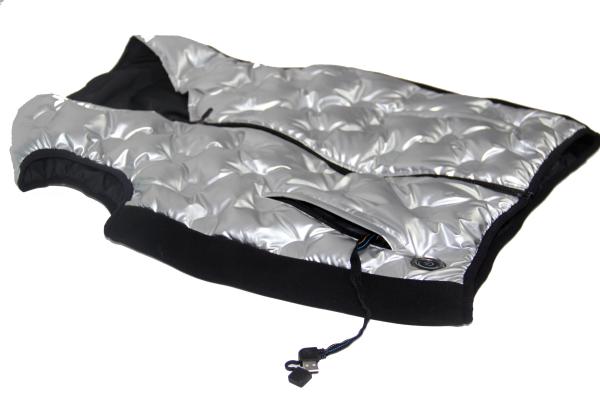 Winter Fashion Silver Love Embossed Electric Vest Heated Jacket Rechargeable