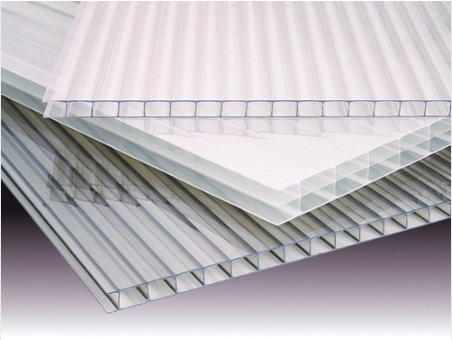 Clear Twin Wall Polycarbonate Roofing Sheet With Modern Design 4mm-20mm Thickness