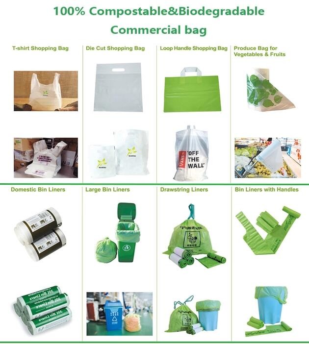 Food Waste Caddy Liner Compostable Garbage Bags Including 50 Bags, Compostable t-shirt bag, degradable bag manufacturer