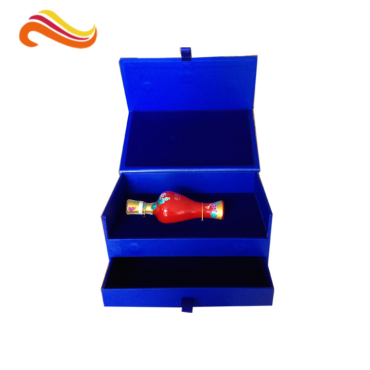 Solid Luxury Paper Gift Box , Blue Velvety Packaging,luxury gift boxes packaging