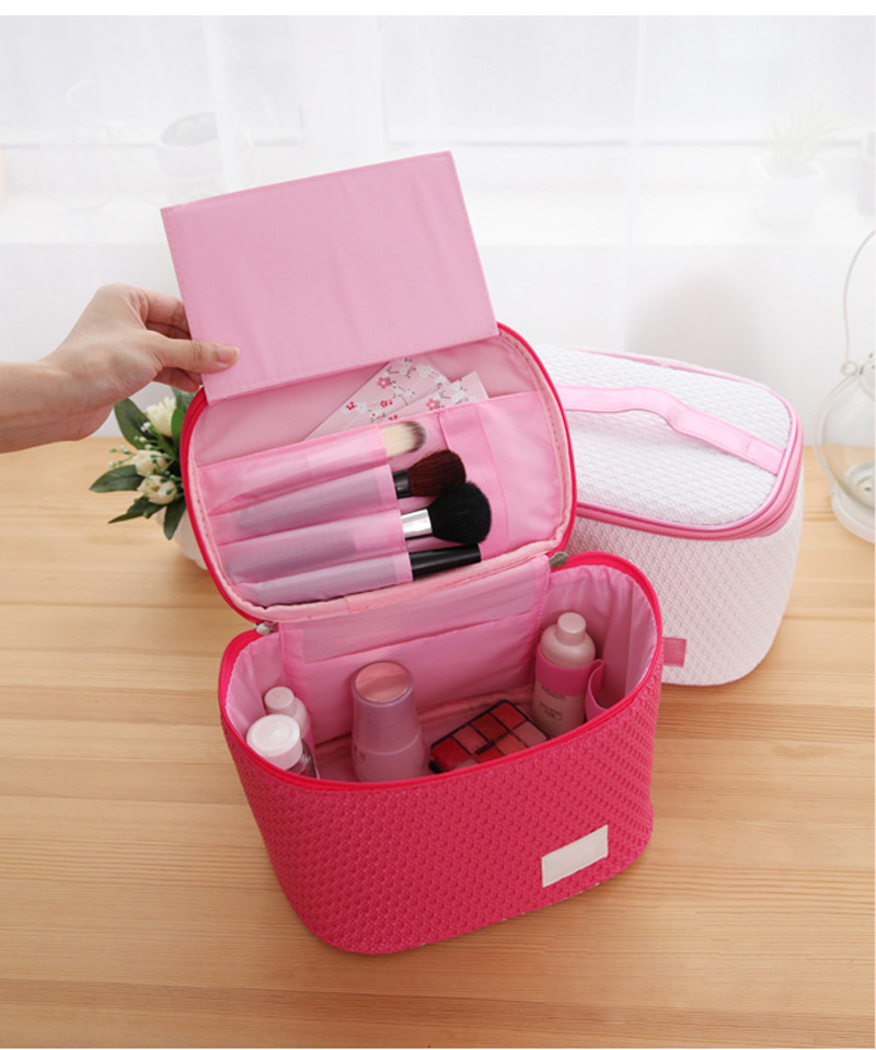 Custom Barrel Makeup Brush Bag Wholesale PU Toiletry Bag Portable For Travel