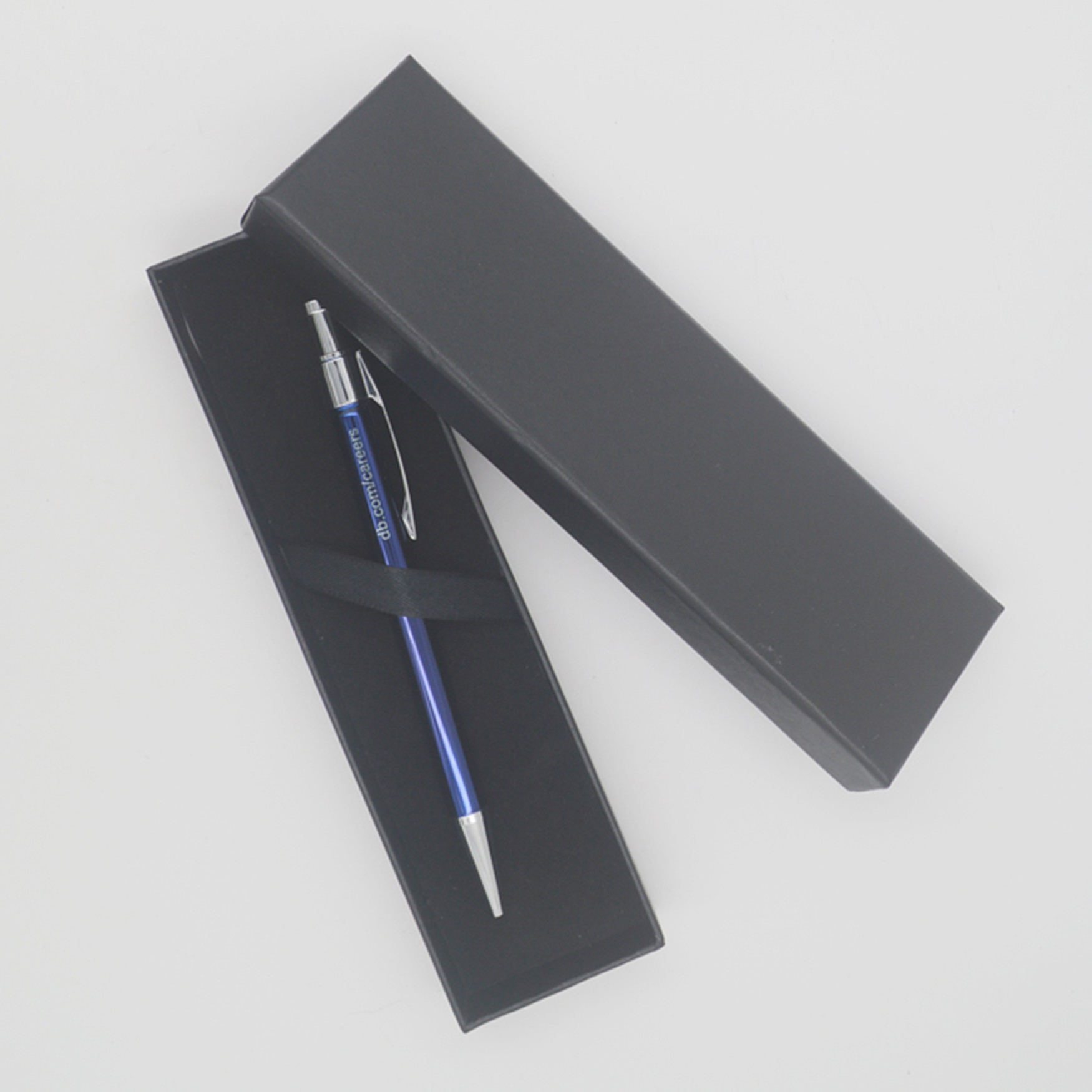 Matt Black Cardboard Personalised Stationery Gifts Pen Packing Box 177x48x22mm