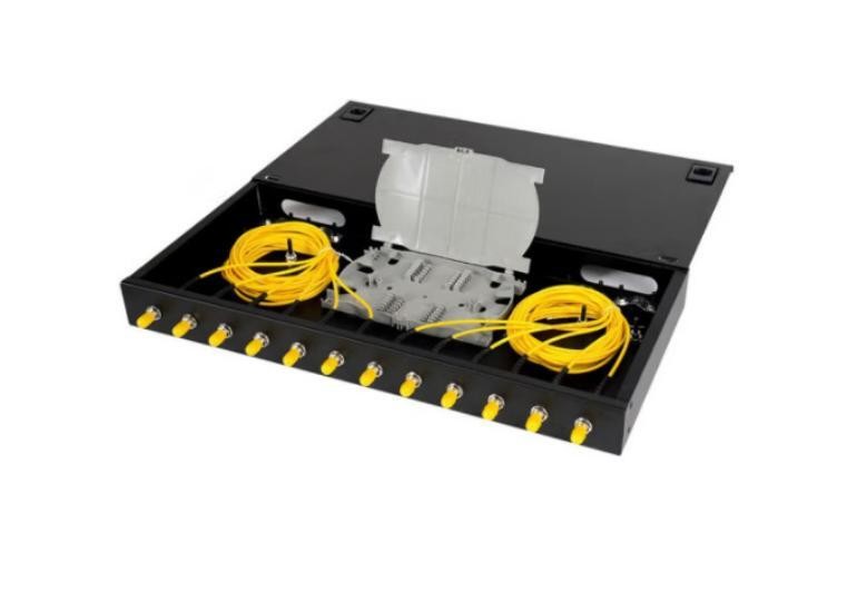 Fixed Fiber Optic Rack Mount Enclosure 12 Core Patch Panel 1U St Upc Adapter​