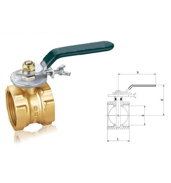 2 Inch Copper Pipe Ball Valve Flanged Forging Plumbing Water Valve DN50 CW617