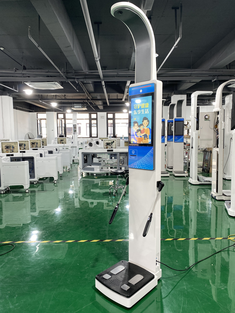 Ultrasonic Height Weight Scale Body Composition Analysis Machine