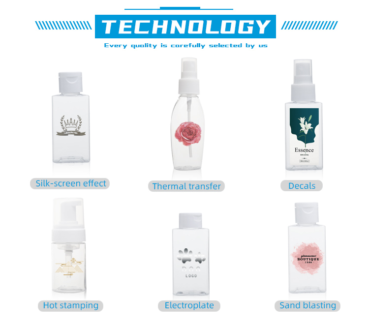 Transparent 50ml Plastic Packaging Bottles Dip Pump with thin nozzle