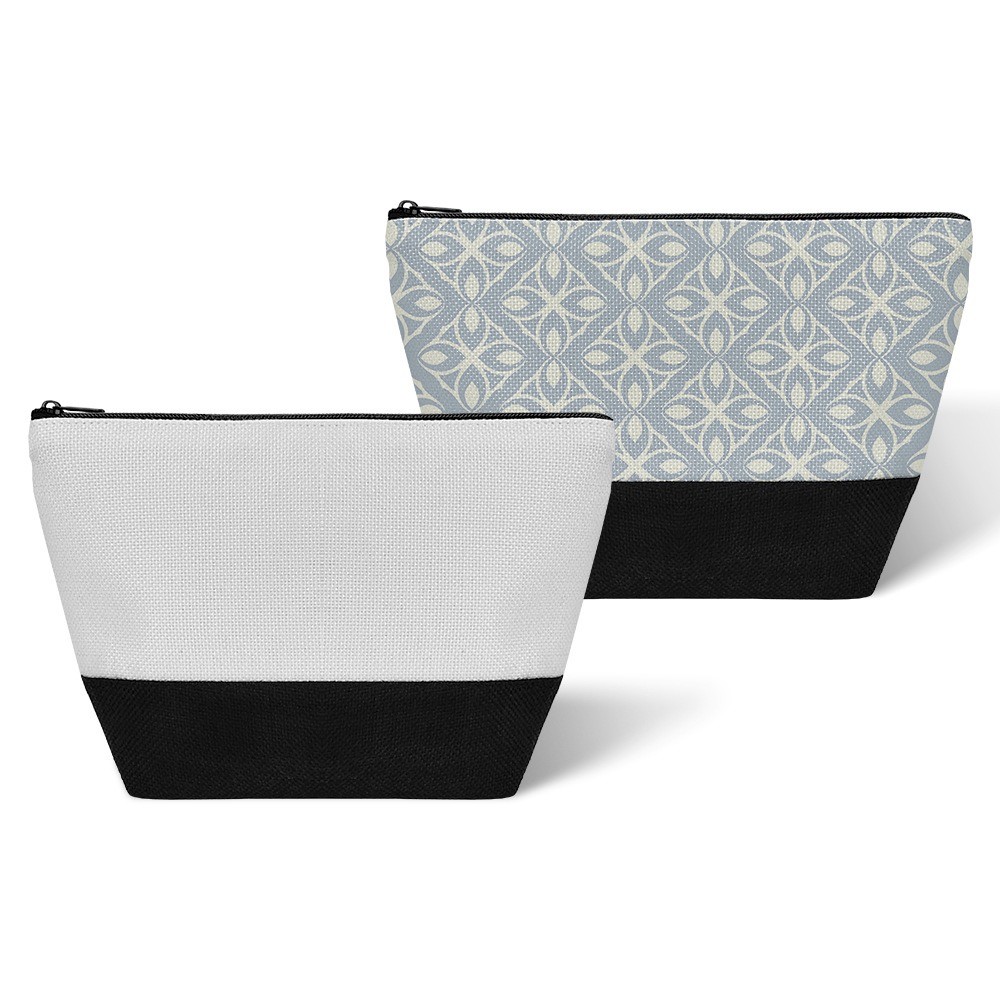 DIY Custom Sublimation Blank Linen Makeup Bag Cosmetic Bag For Sublimation Printing