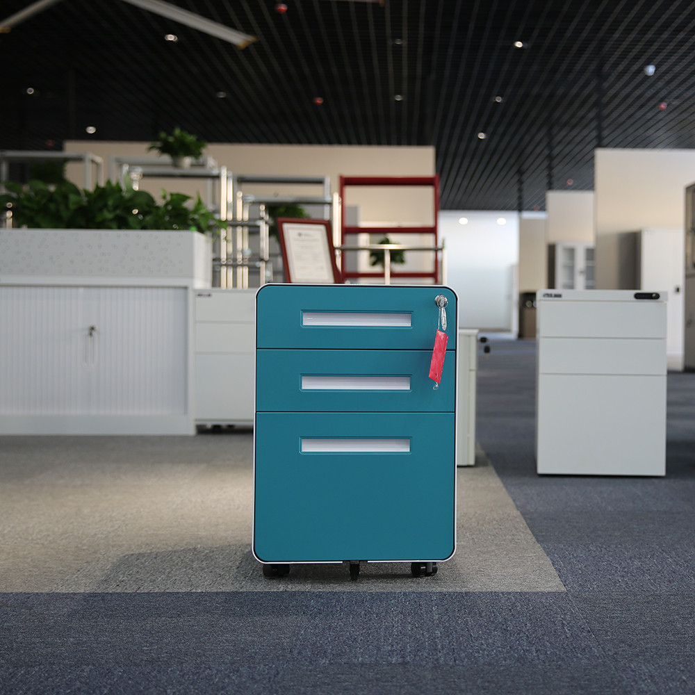 Round Edge Under Desk cold rolled Steel Mobile Pedestals
