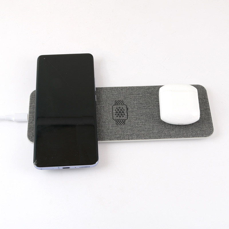 Weave Surface Face Mobile Phone Wireless Charger for Earphone 15w 20w