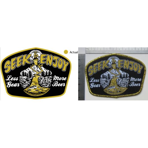 Twill Velvet Embroidered Patch Badges 12C PMS Sew On Embroidery Patches