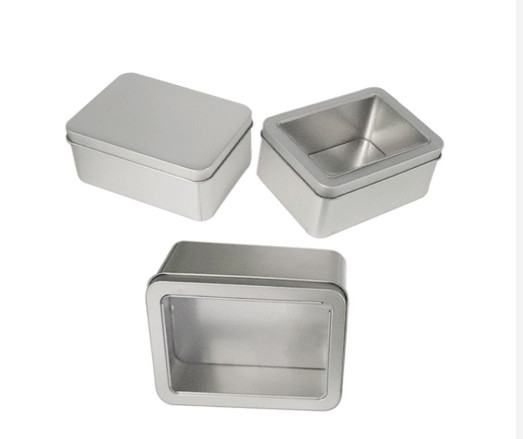 CMYK Decorative Storage Tins With Lids 340g Rectangular Tin Containers