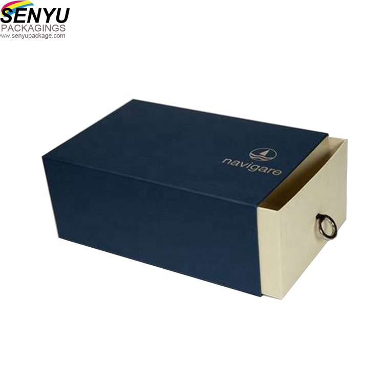 Sliding Drawer Custom Jewelry Gift Boxes with Pull Ribbon