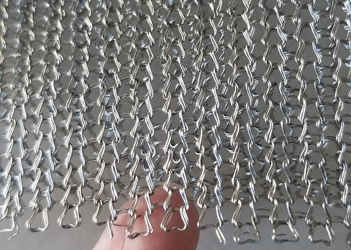 W Shape weave 3 Wires Knitted Wire Mesh Distilling Packing