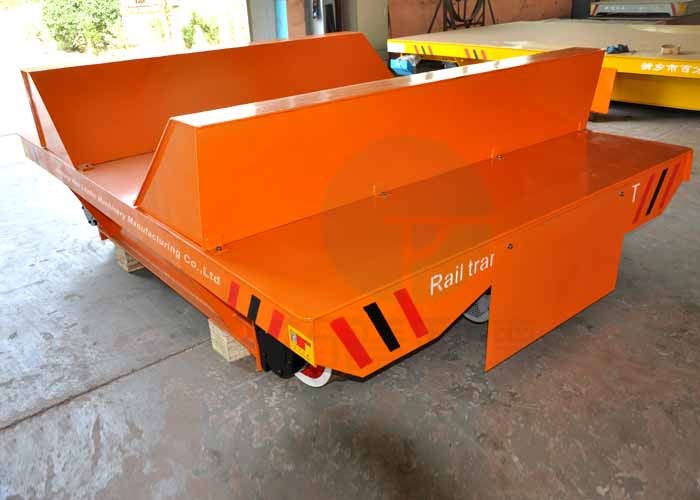 Precise pipe industry cable drum power rail coil transfer cart with cast wheel