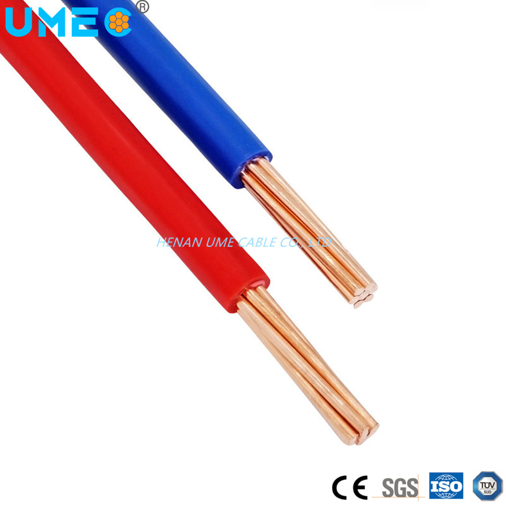 450/750V PVC Electrical Wire 4/6/10mm2 Copper Conductor Bvr