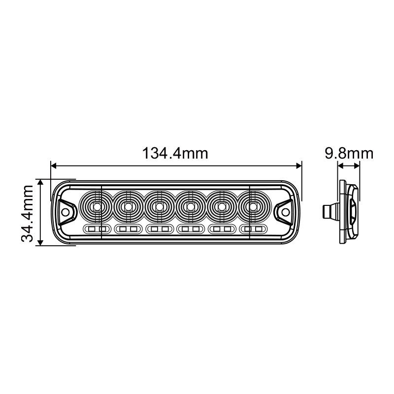 IP67 18W High Bright Grille LED Strobe Light China