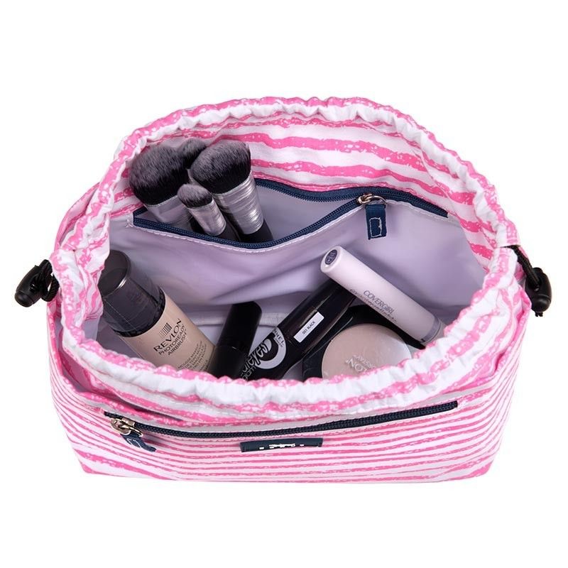 Makeup & Cosmetic Bag, Cinch-Top Closure, 4 Open Pockets, Water Resistant