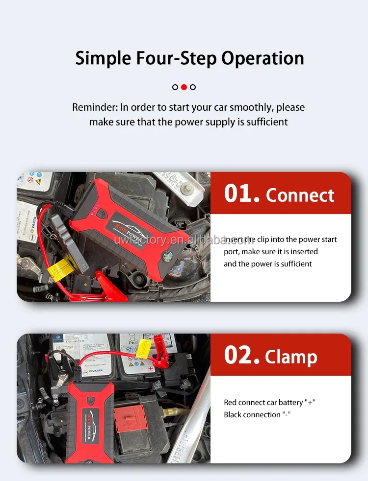 Nominal Voltage 7.68kwh/10.24kwh/12.8kwh/15.36kwh 20000mA Car Jump Starter 600A Portable Car Charger Booster Power Bank