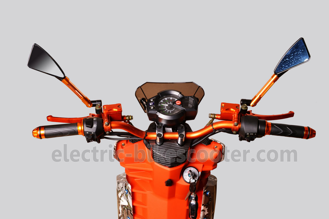 Two Wheels Electric Pedal Moped Scooter 55km/H 1000W 72V Battery