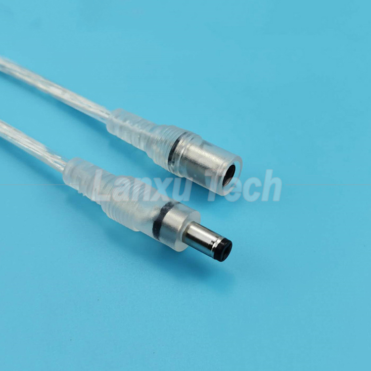 Waterproof Male to Female DC.5x2.1mm Barrel Jack Power Extension Cable for LED Strip Lamp Bulb Light