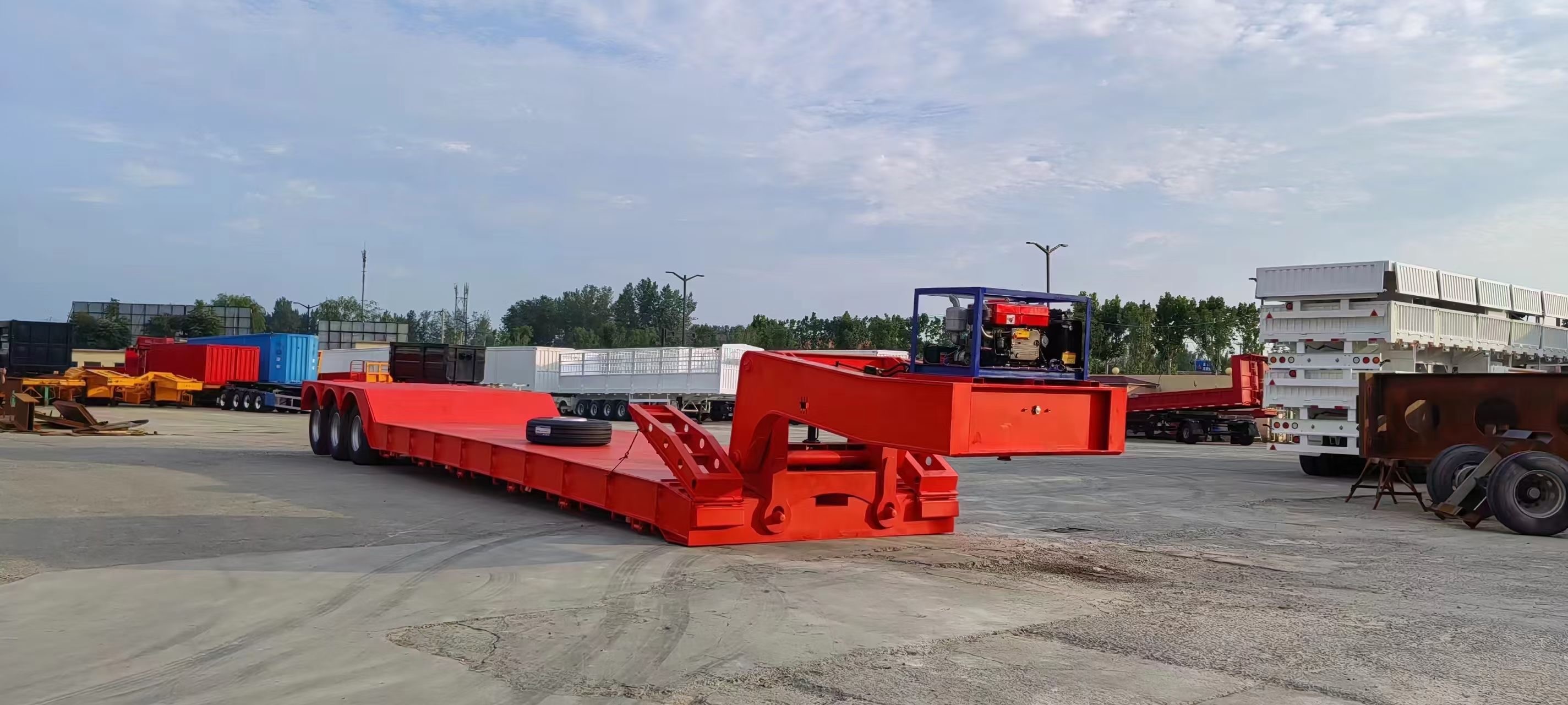 Dependable 3 Axles 40ton Flat Trailer for Trouble-Free Operation in Challenging Environments