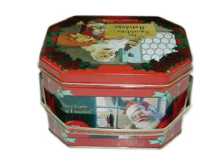 Customized Metal Octagon Box For Gift Packing , Food Grade Octagon Gift Box