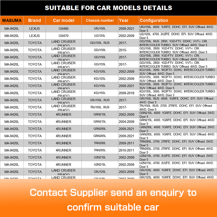 48630-60020 48630-60040 Auto Suspension Systems for Toyota GX460 URJ150L by MASUMA