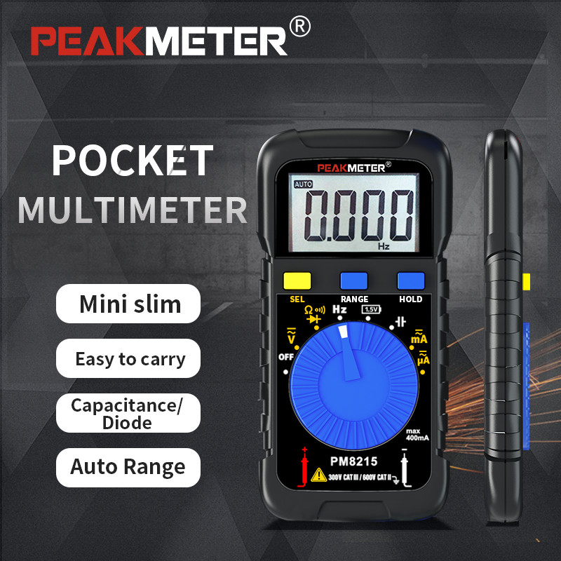 Mini Pocket Digital Multimeter 600V Voltage 40MOhm Resistance 4000 Counts 1.5V Battery Tester