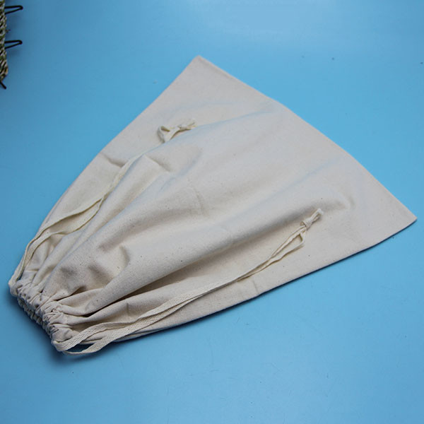 Cotton Packaging Drawstring Bag Portable Dust Pouch For Jewelry / Shoes