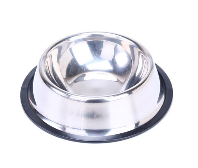 1000ml Non Slip Stainless Steel Dog Bowls Pet 5.5cm Sliver Metal