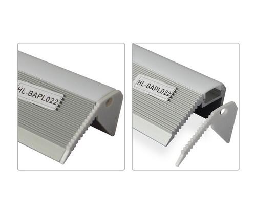 LED aluminum extrusion profile for stairs with CE Rohs Silver white Clear/Frosted/Milky PC cover