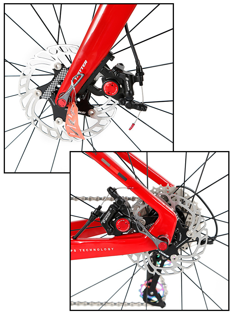 High Modulus T900 Carbon Road Disc Bike TWITTER R10 700C Aluminum Alloy Rim