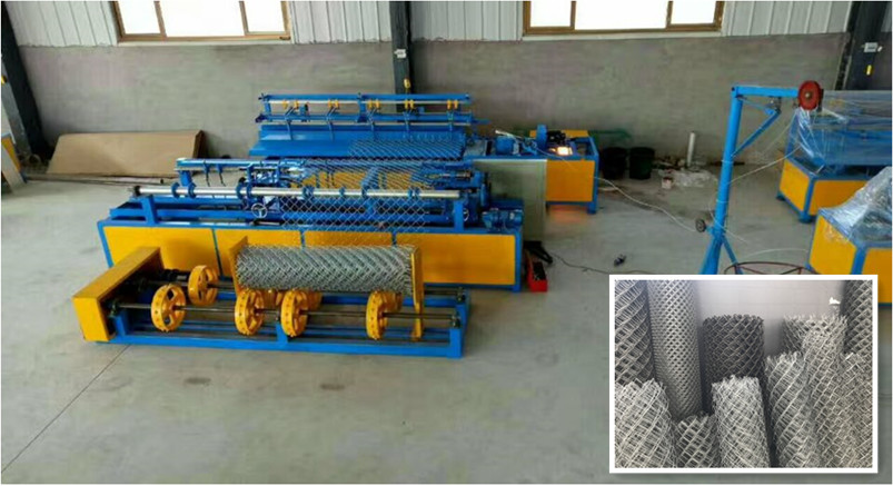Automatic Single Wire Mesh Machine , Chain Link Fence Equipment 380V/50HZ