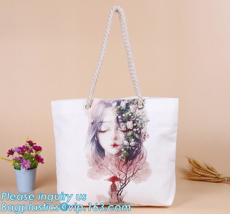 Reusable 100% Cotton Canvas Bag Canvas Tote Bags Convenient Environmentally Grocery Shopping Bags,zipper canvas bag cott