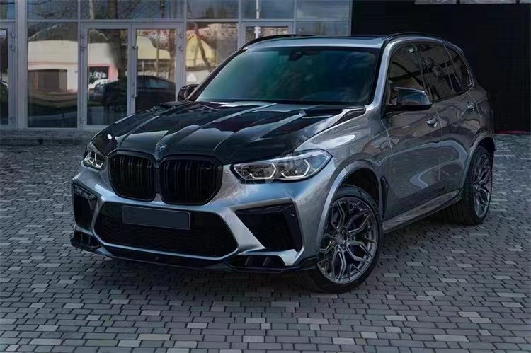 Auto Parts for BMW X5M F95 Carbon Fiber Body Kit X5M F95 Upgraded LD-style Front Shovel Diffuser Spoiler Body Kit