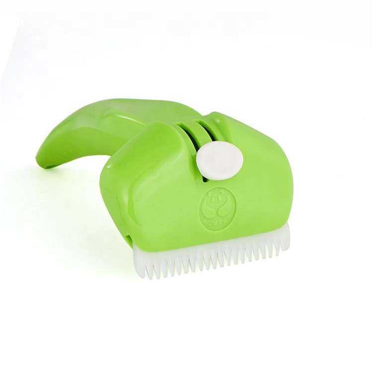 Durable Pet Deshedding Comb Modern With Safety Cover / Convenient Eyelet
