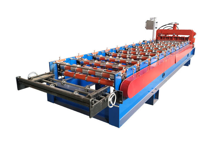 High Rib Glazed Tile Roll Forming Machine Cutting Mode Hydraulic Guide Column