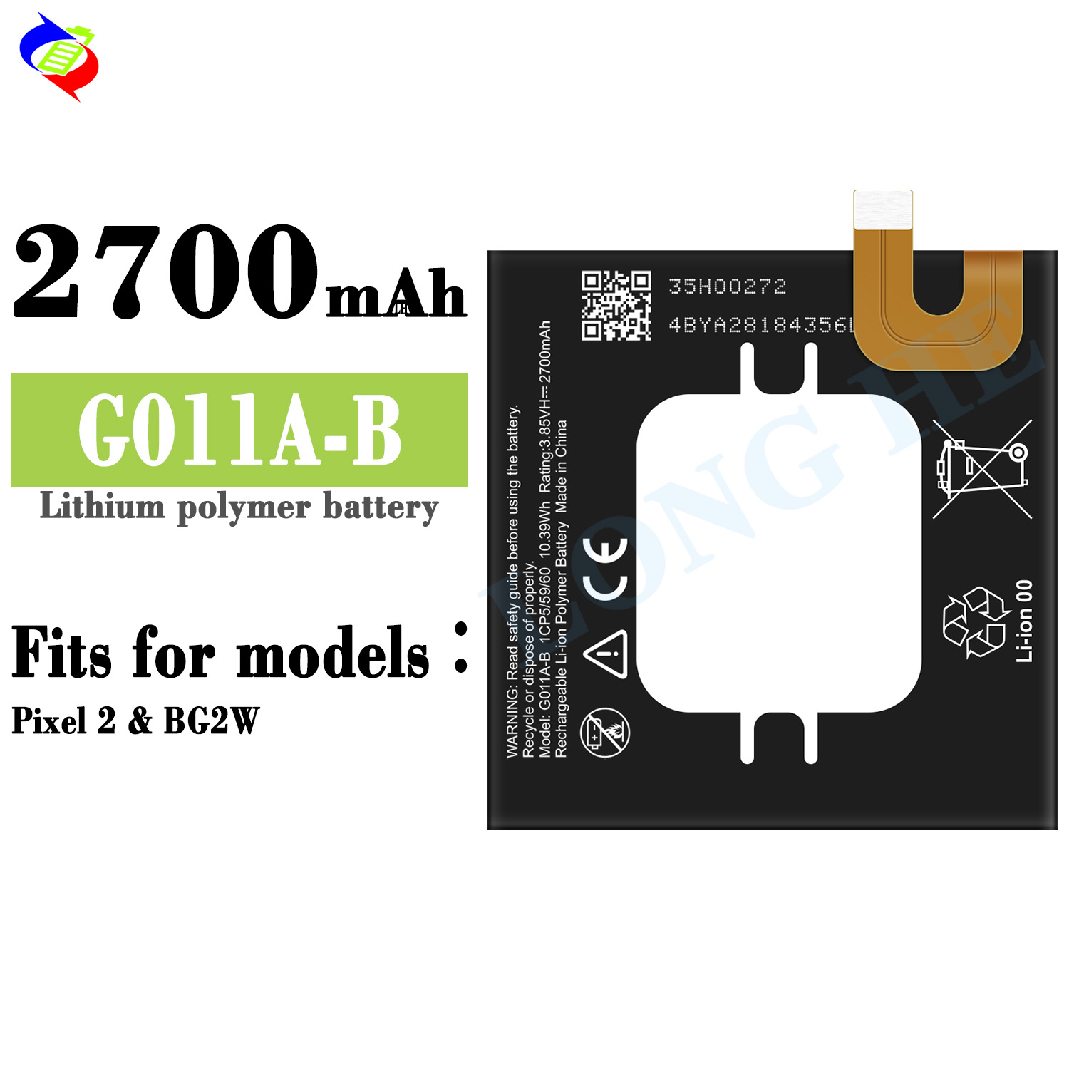 Double IC Protection Compatible For Google BG2W G011A-B Mobile Phone Battery for Pixel 2