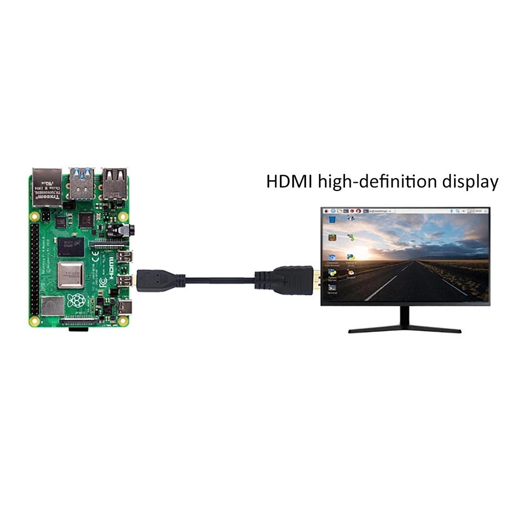 1.5m Micro HDMI To HDMI Cable 4K OEM MALE MALE For Raspberry Pi 4