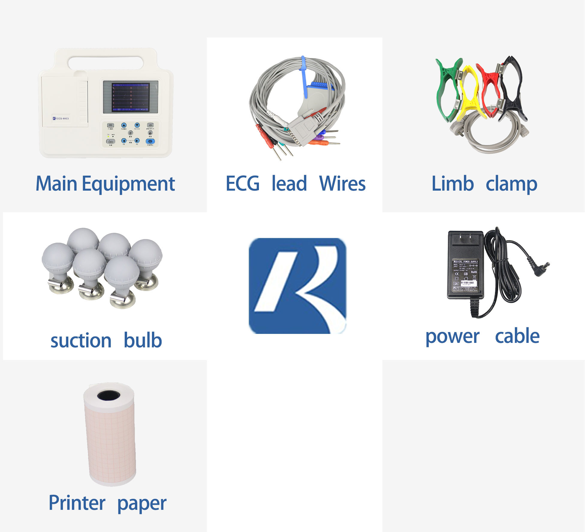 Automatic Portable Ecg Machine Ekg Electrocardiogram Machine 12 Leads