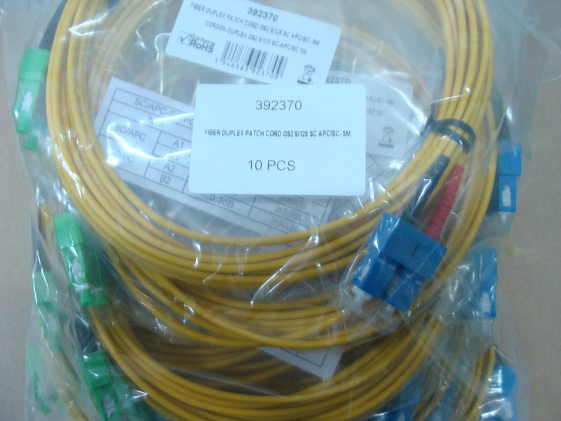 SC / APC Connector Fiber Optic Patch Cable , SM Duplex 3.0mm LSZH Cable