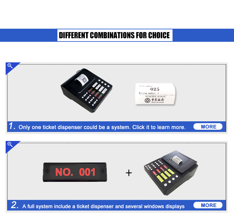 Easy operation wireless queue management system for hospital with ticket dispense and led display